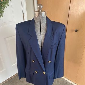 Talbots Navy Double Breasted Blazer
